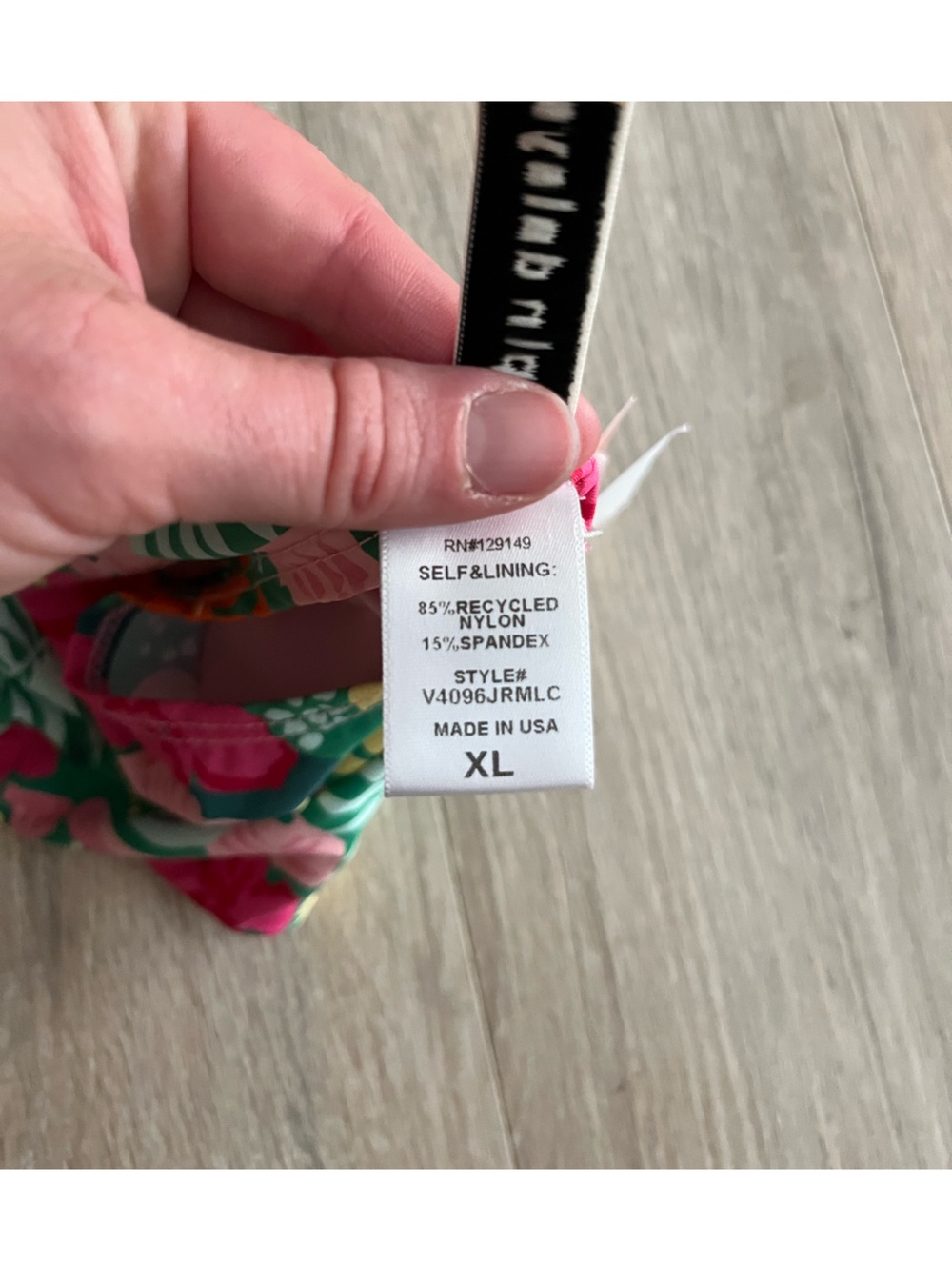 NWT Dippin' Daisy's Women’s Eco Vision Cropped Bikini Top Bright Floral Size XL - Picture 6 of 8
